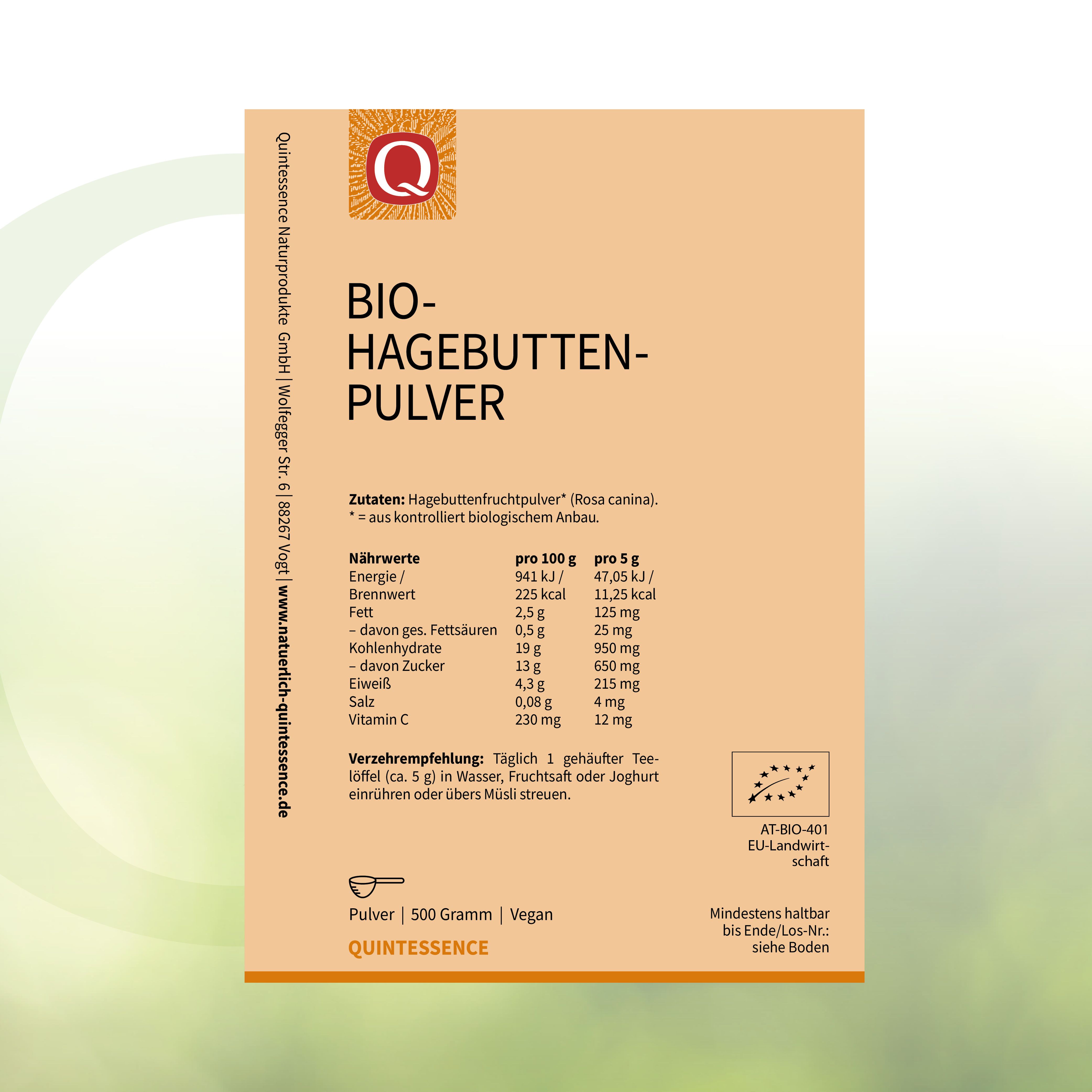 Hagebuttenfruchtpulver in Bioqualität von Quintessence