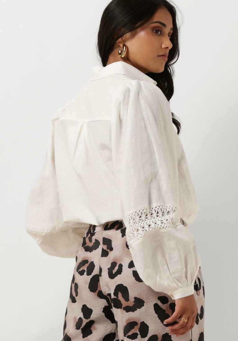 NUKUS gebroken wit nukus blouse lettie blouse embroidery