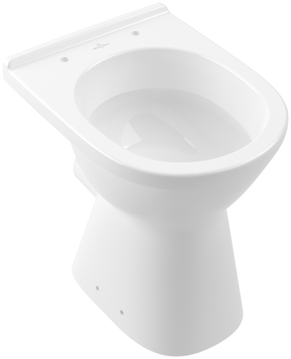 Villeroy & Boch ViCare randloos staand toilet CeramicPlus vlakspoel wit glans