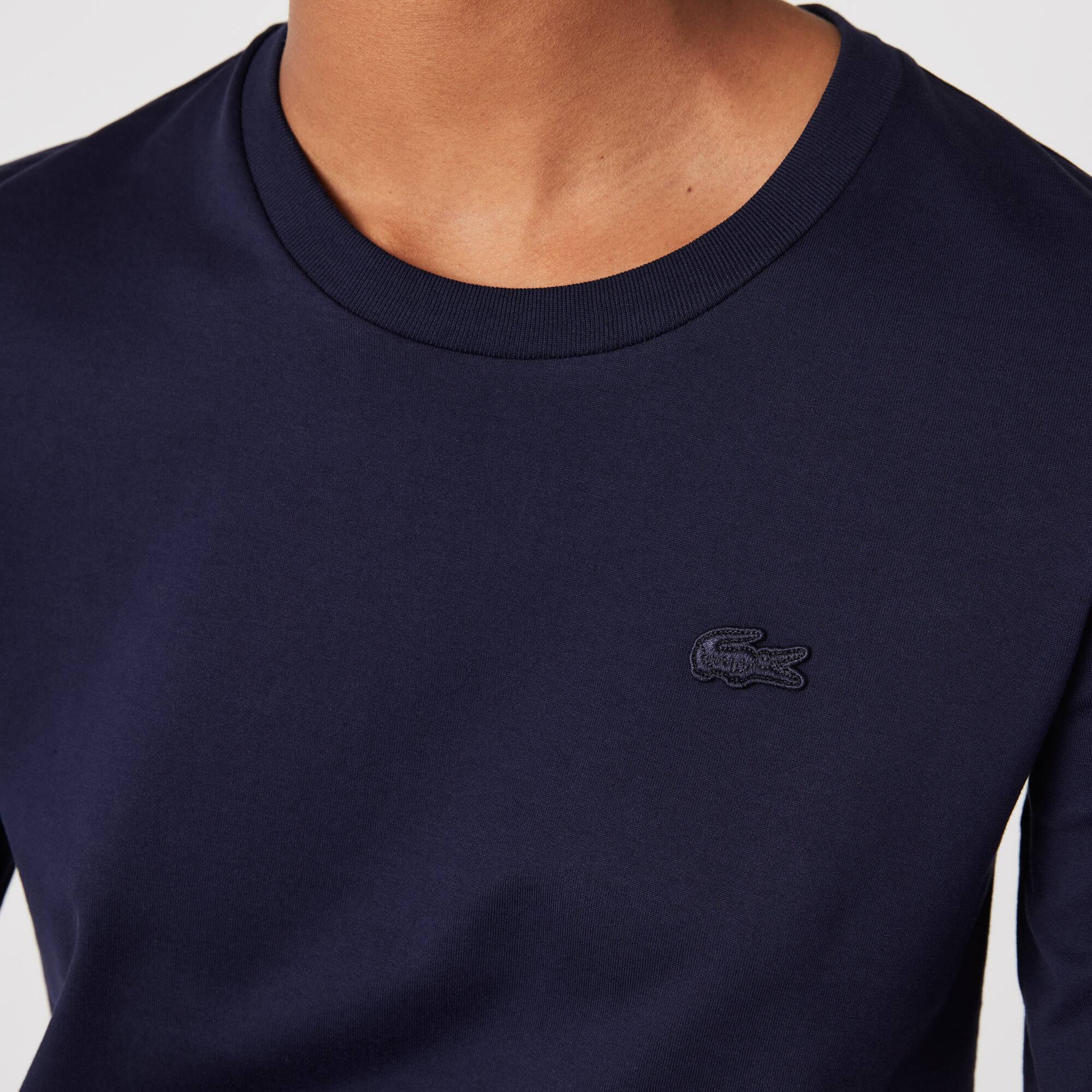 Damen-T-Shirt mit Rundhals aus Baumwolle T-Shirts - Blau - Lacoste - Damen
