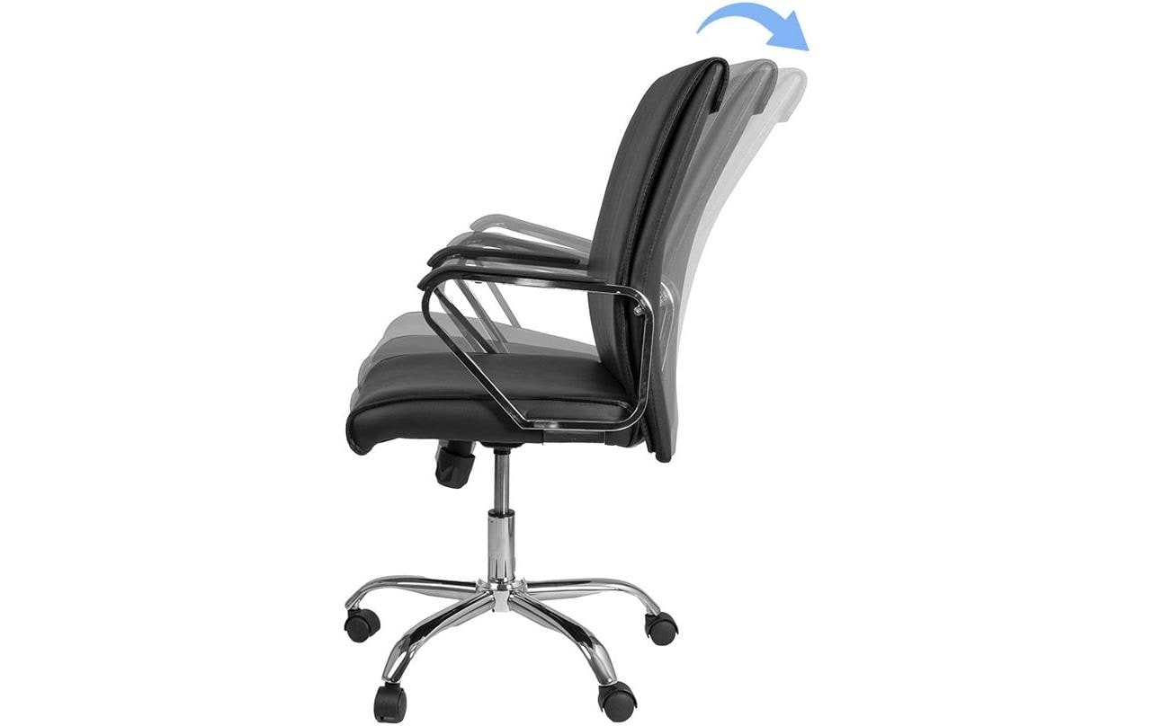 Bürostuhl Comfort Schwarz<br>Drehbarer Stuhl mit Armlehnen