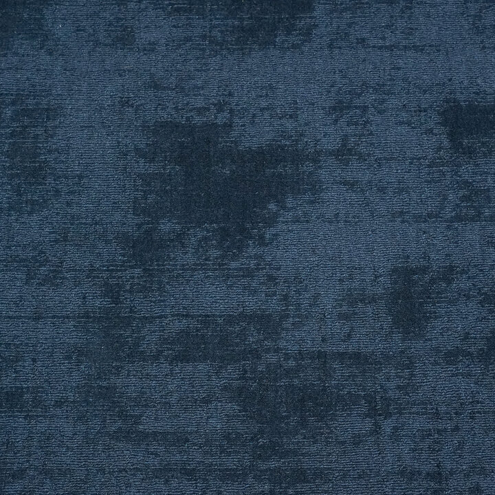 Laagpolig vloerkleed - Lucien Border Blauw | Mid-century modern