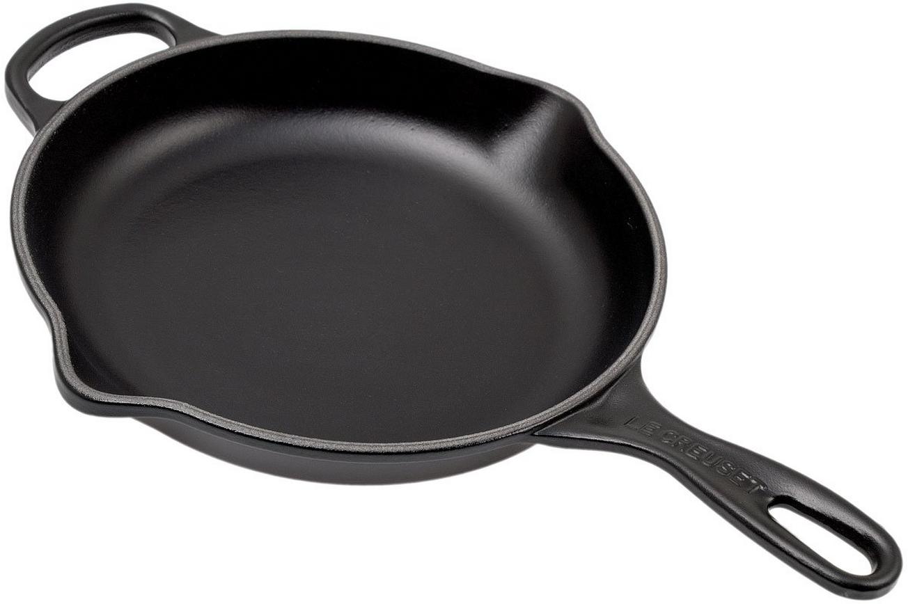 Le Creuset gietijzeren skillet 23 cm rond, zwart