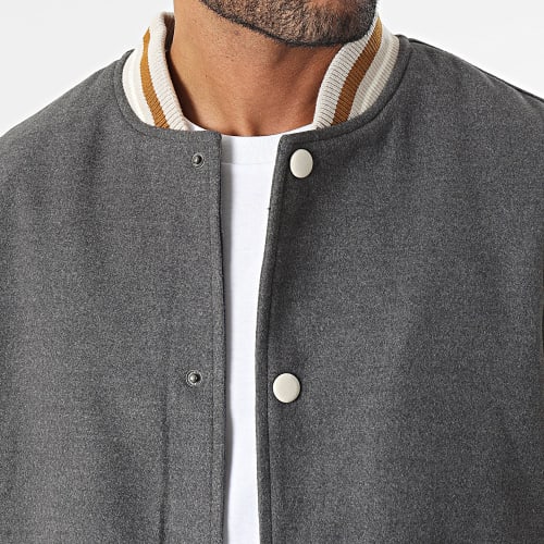 Veste Teddy Gris Anthracite