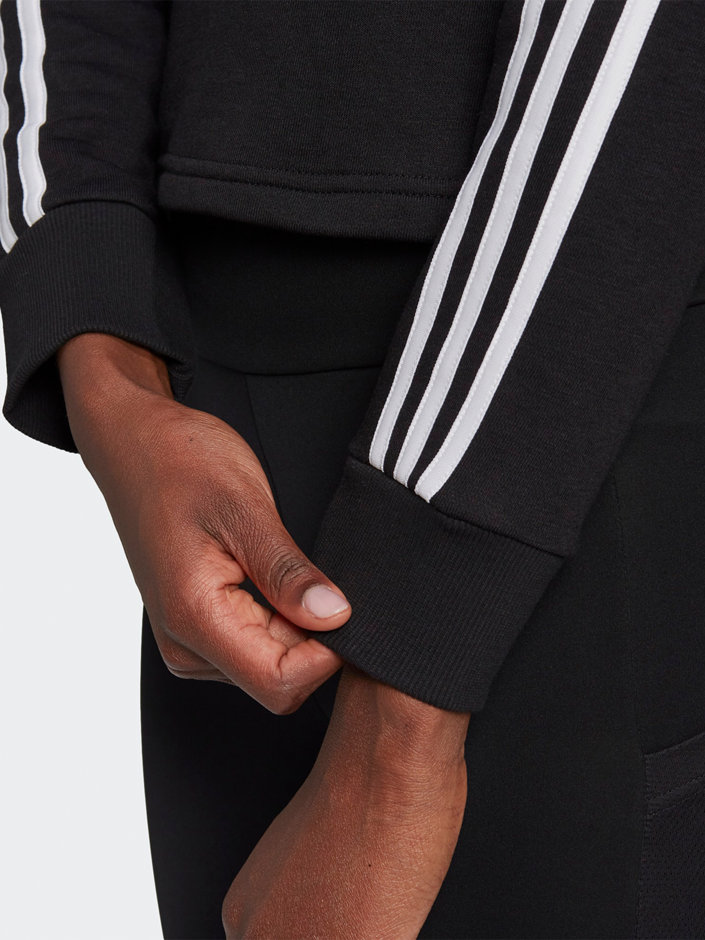 3-Stripes Full Zip Crop Hoodie