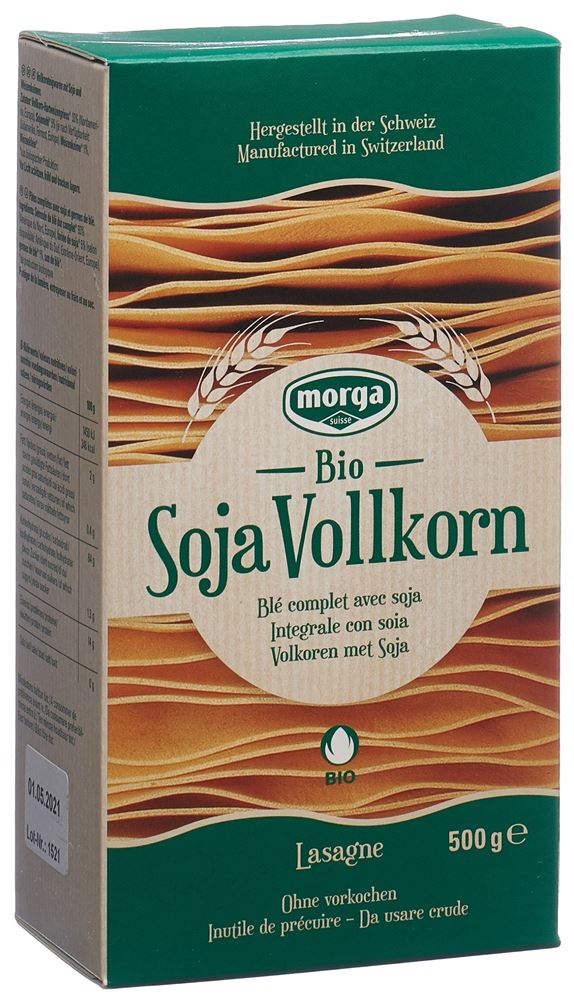 MORGA Soja Vollkorn Lasagne<br>500 g, Bio
