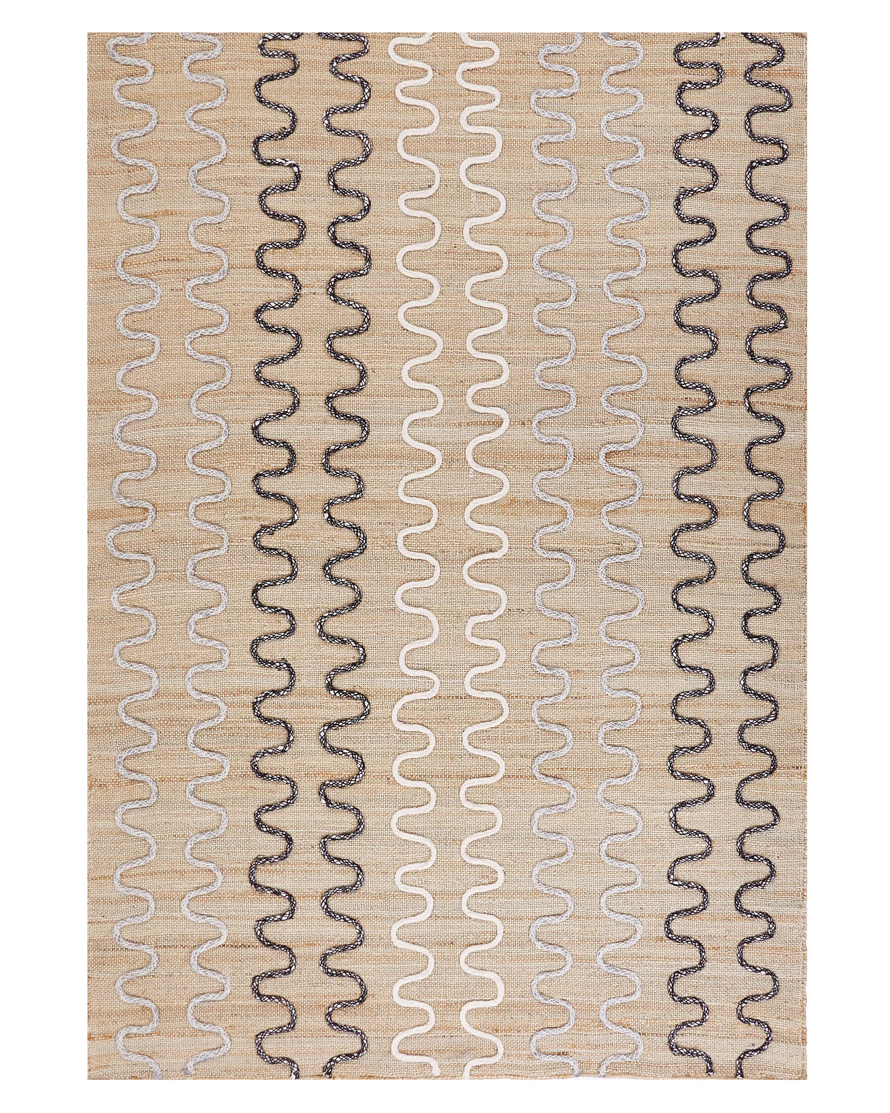 Vloerkleed SOGUT Beige 140 x 200 cm Jute