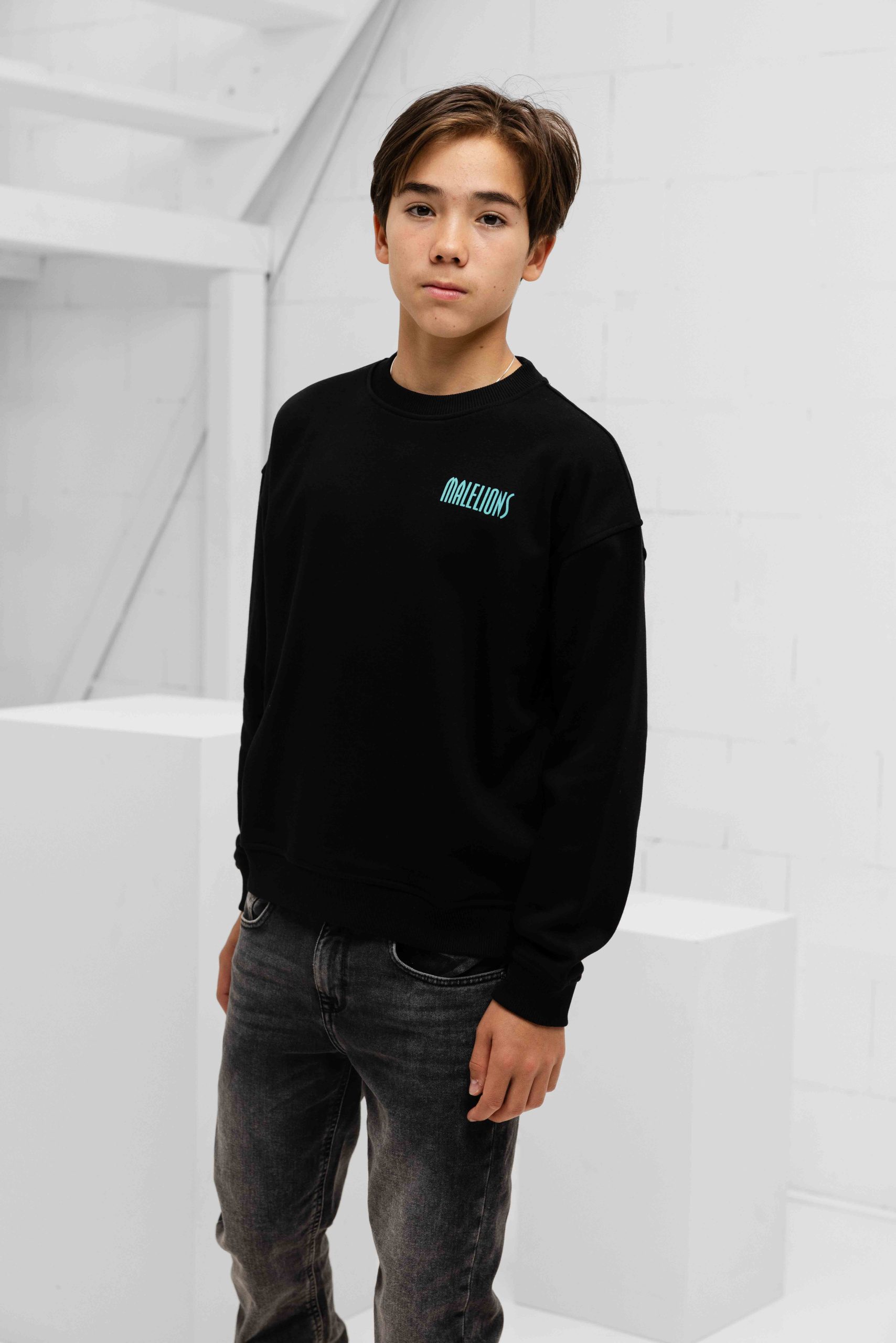 Malelions Hollywood Map Sweater Kids Zwart