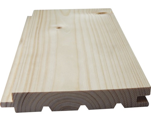 Messing- en groefplank, sparrenhout, 22x121x2400 mm