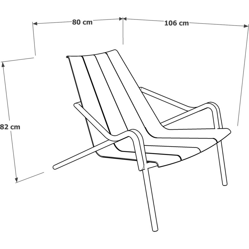 Fauteuil détente d'extérieur OUDON - structure aluminium