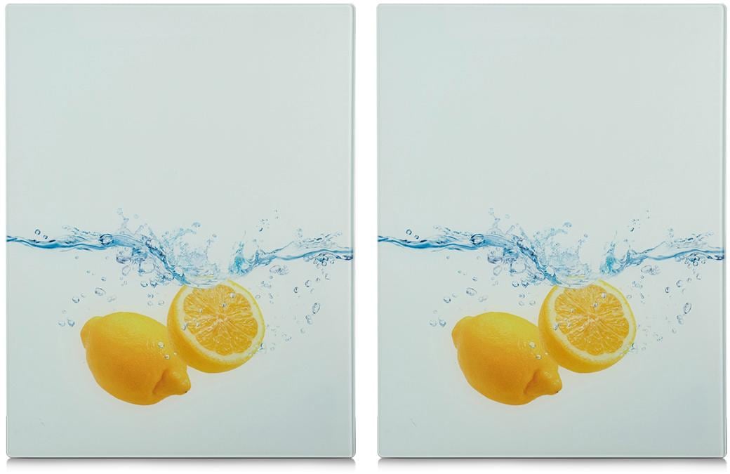 Zeller Present Schneide- und Abdeckplatte »Lemon Splash« aus ESG-Sicherheitsglas hergestellt