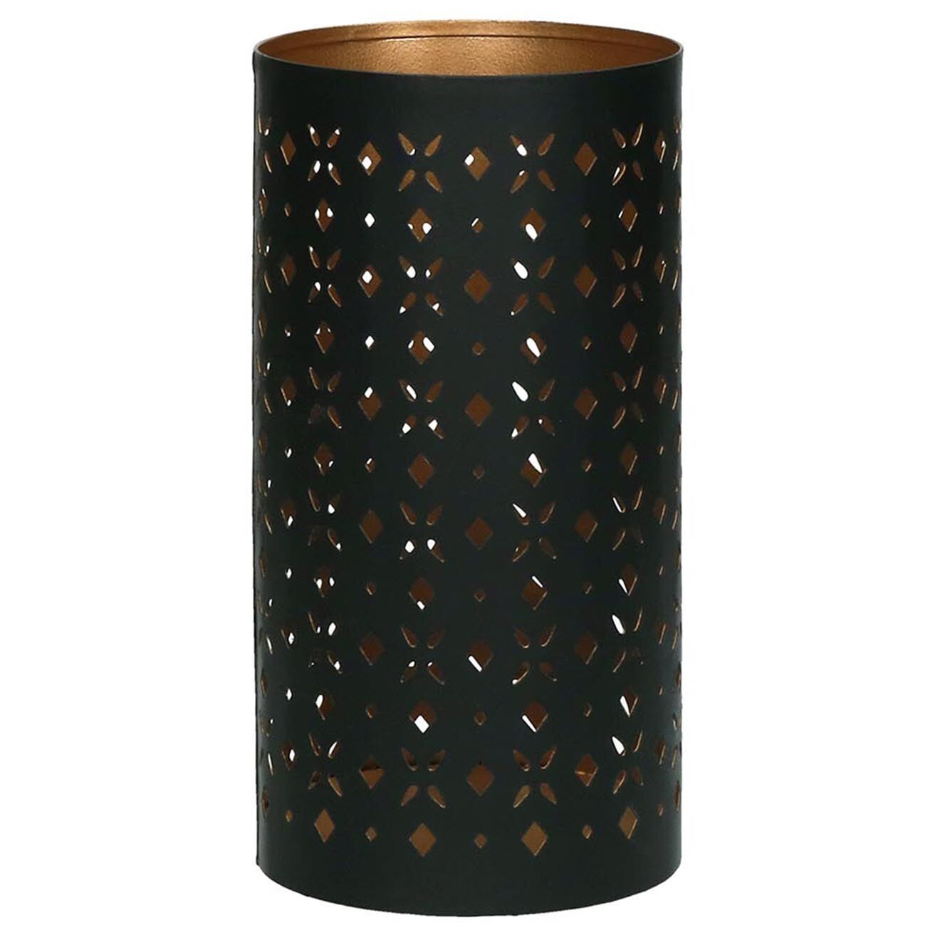 Pomax Photophore Gold noir/doré - D.10xH.20 cm