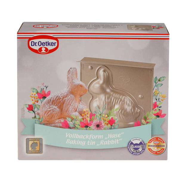 Dr. Oetker bakvorm Paashaas met antiaanbaklaag 600ml - goud