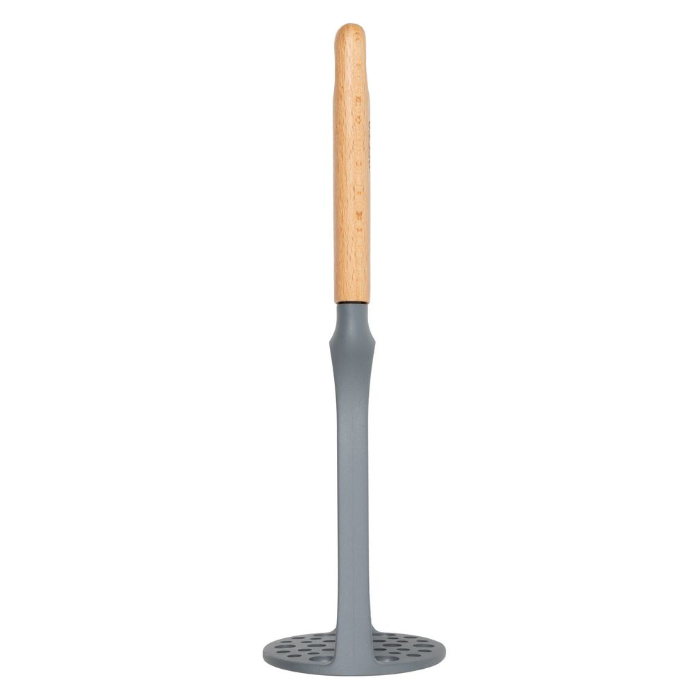 Subra Holz Potato Masher Kartoffelstampfer Gemüse Presse für Püree / Brei (94204) - Braun / Grau