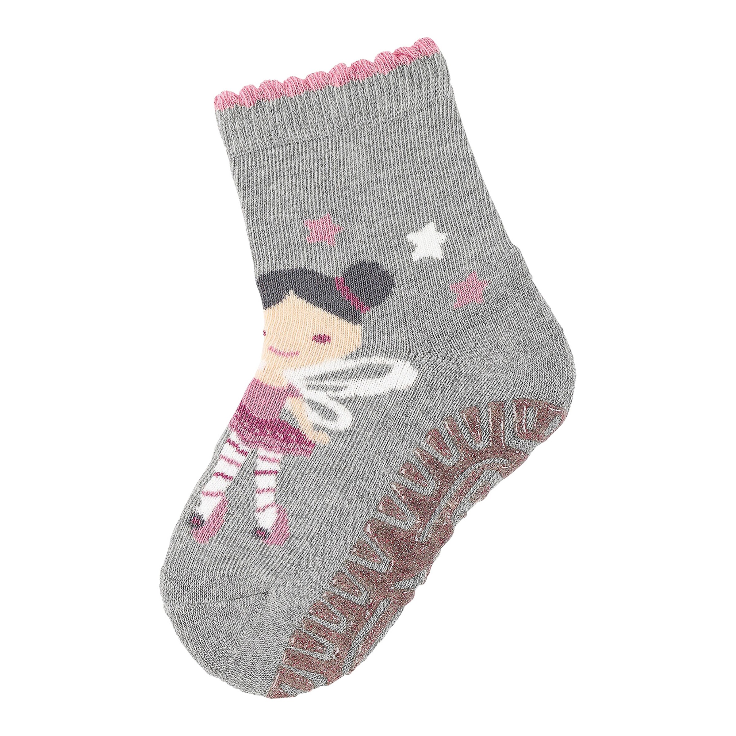 Sterntaler ABS-Socken Glitzer Flitzer Air Fee grau/rosa