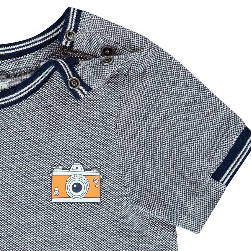 T-shirt manches courtes en jersey twisteed pour bébé garçon - Bleu marine