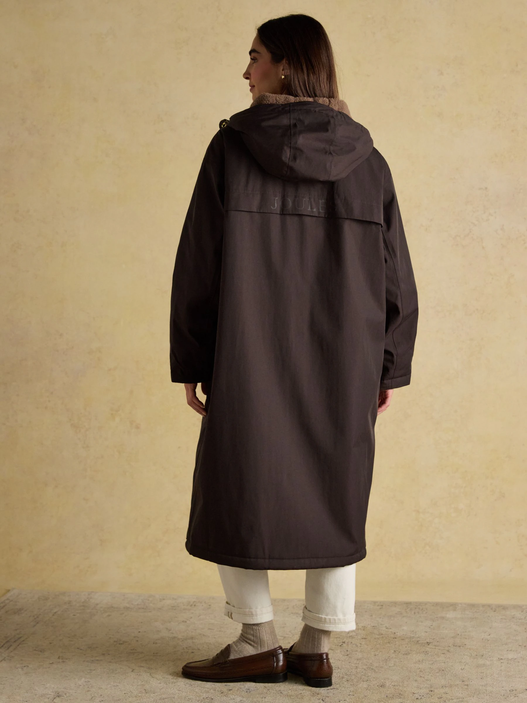 Bruin - Joules - Oversized waterdichte overall met fleece voering