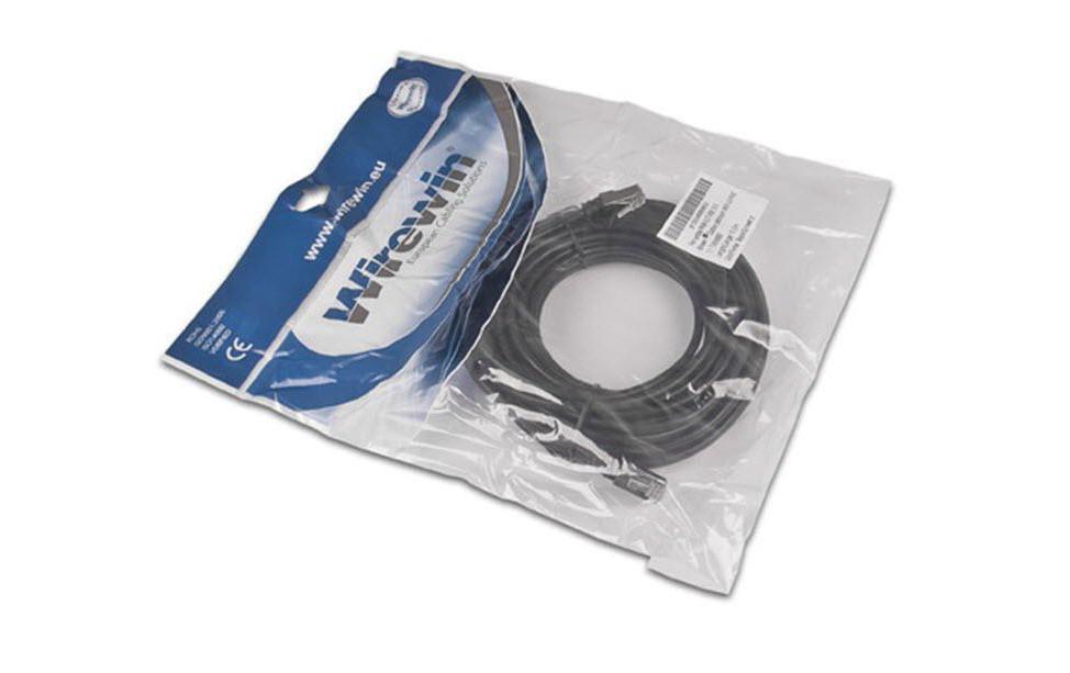 Patchkabel RJ-45 - RJ-45, Cat 5e, F/UTP, 0.5 m, SchwarzCat.5e-Patchkabel, 0,5 m