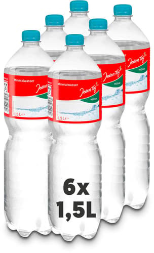 Jeden Tag Mineralwasser Medium 6x1,5 l PET (EINWEG)