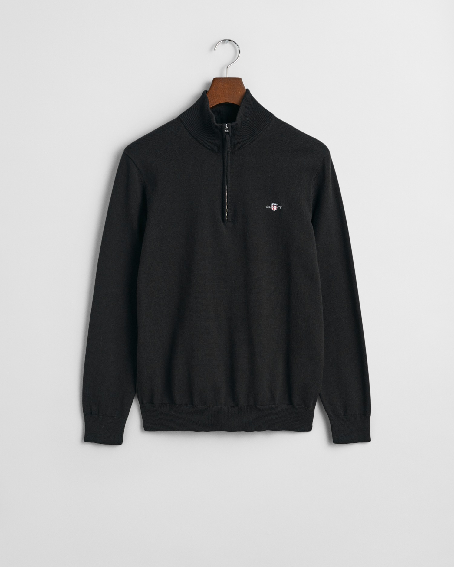 Gant Troyer »CLASSIC COTTON HALF ZIP« mit gerippten Details
