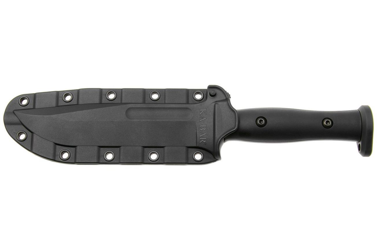 KA-BAR Slabby 1310, Black 1095 Cro-Van Clip Point, Black GFN vaststaand mes