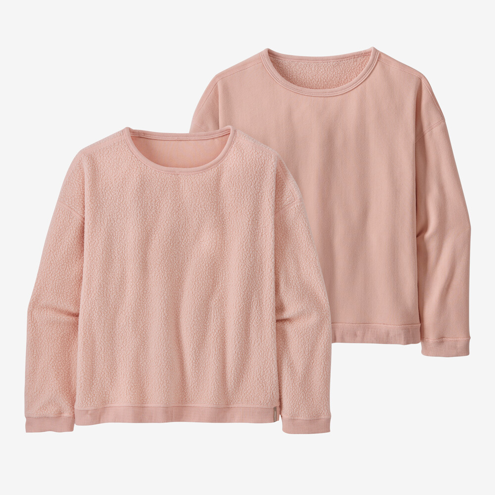 Damen-Fleece-Rundhalsausschnitt aus Shearling