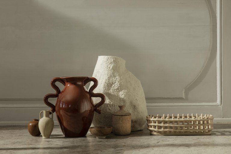 Ferm Living Ceramic basket opbergmand oval Cashmere