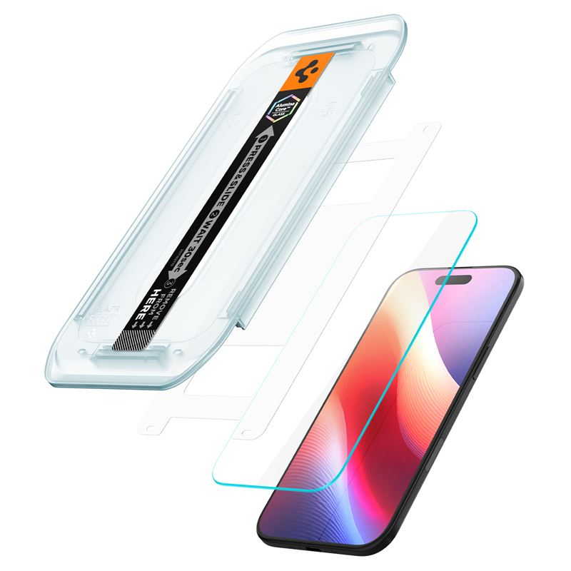 (2er Set) iPhone Air Glass Tr EZ Fit HD Panzer Glas Case Friendly   Montagerahmen (AGL09861)