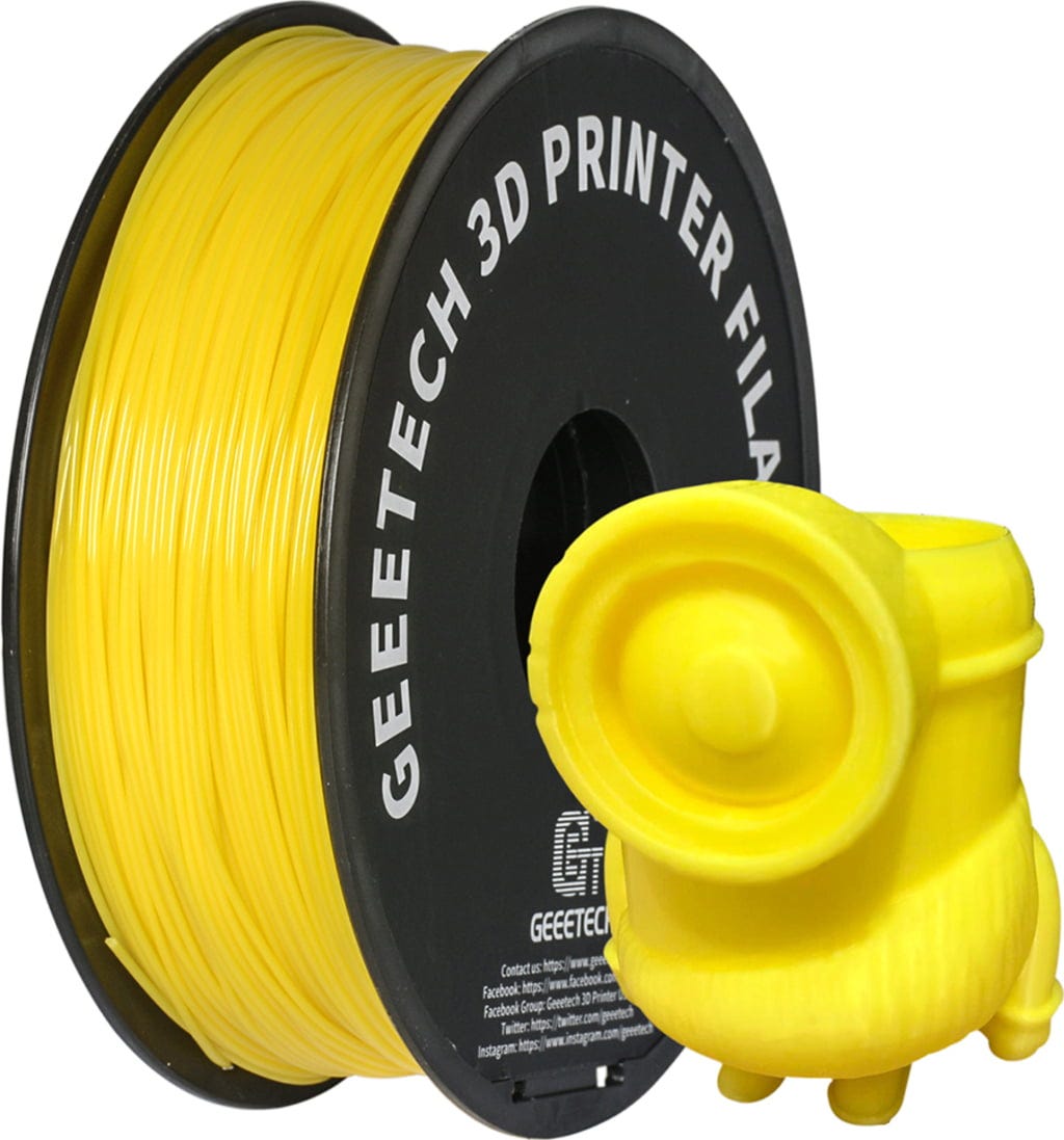GEEETECH  PLA Yellow, 1,75 mm / 1000 g    Leicht druckbares Filament mit geringen Fertigungstoleranzen