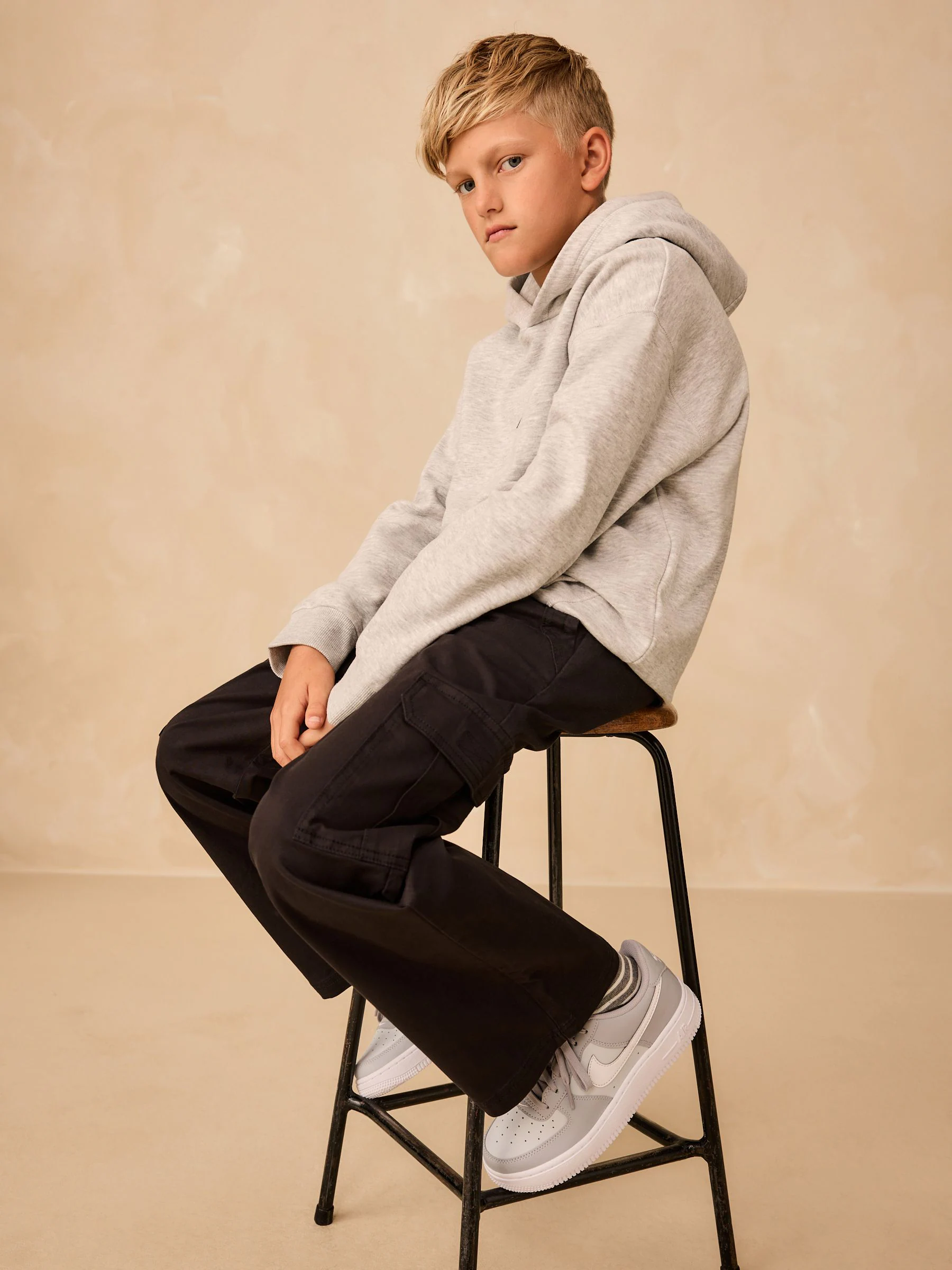 Zwart - Woven Cargo Trousers (3-16yrs)