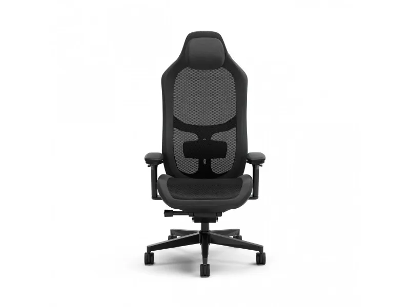 Fractal Design Refine - Spillestol - ergonomisk - lænestol - armstøtter - T-formet - vippe - glasfiberforstærket polypropylen/nylon - mørk