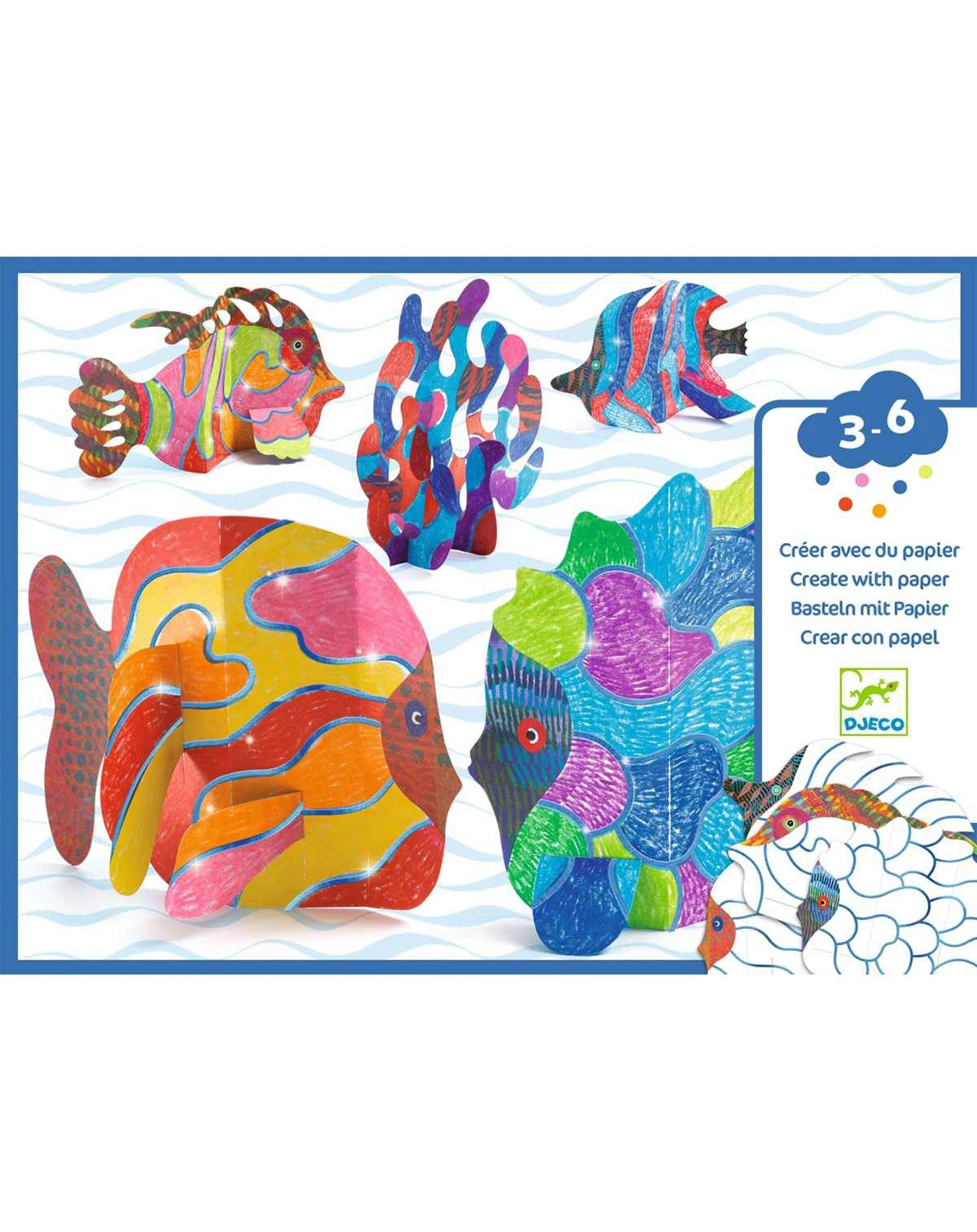 Papier-Bastelset UNTER WASSER 4-teilig