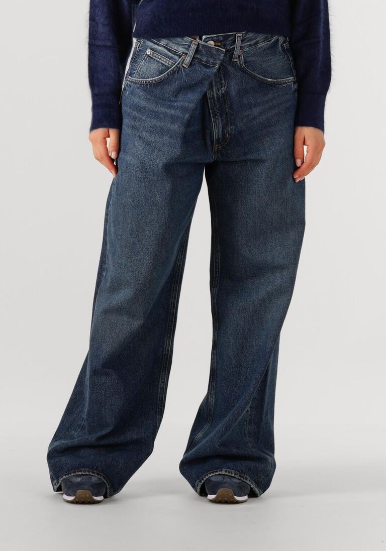 blauwe agolde wide jeans vana jean in nexus
