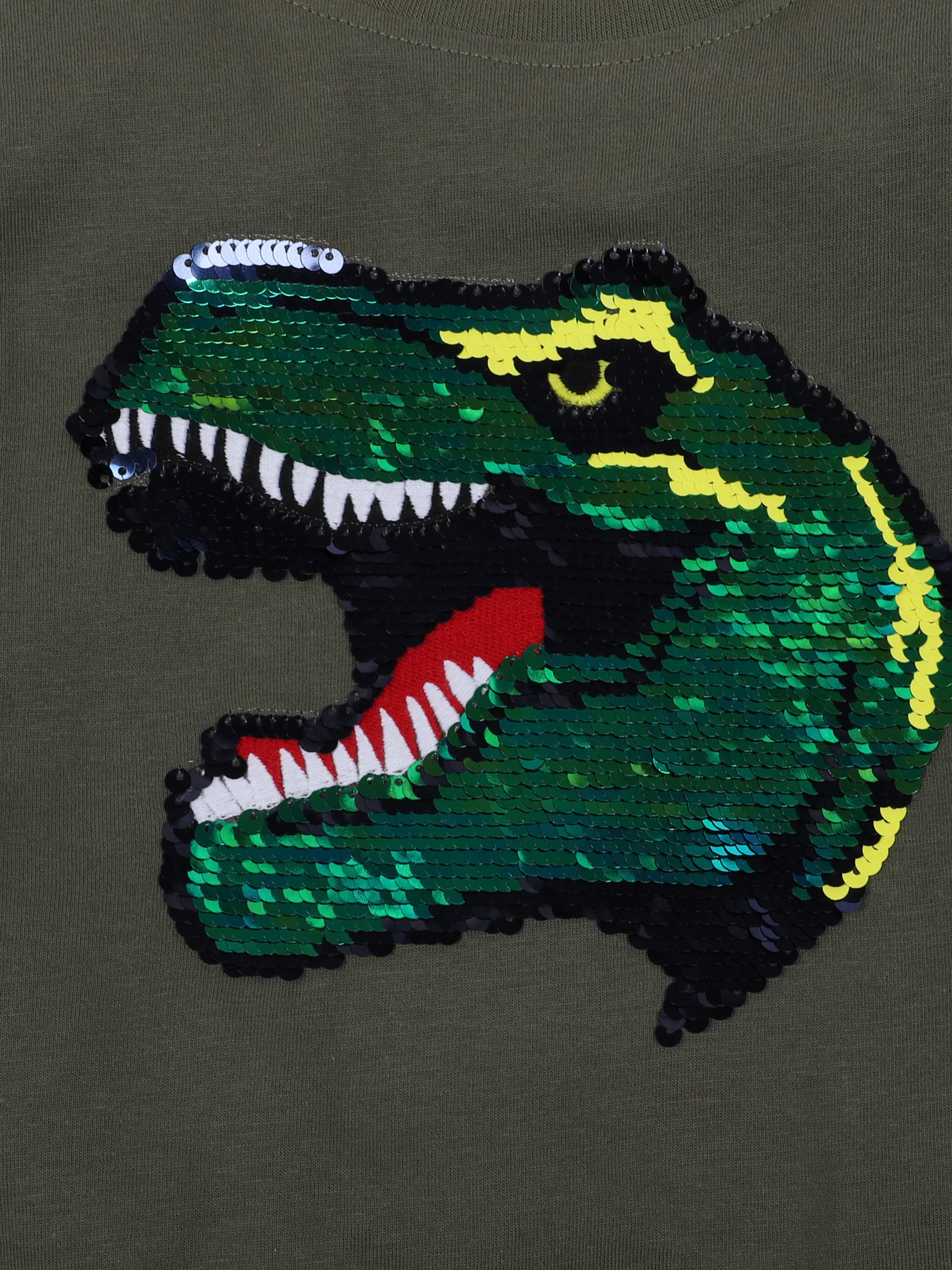 Jungen Longsleeve mit Pailletten-Dinoprint