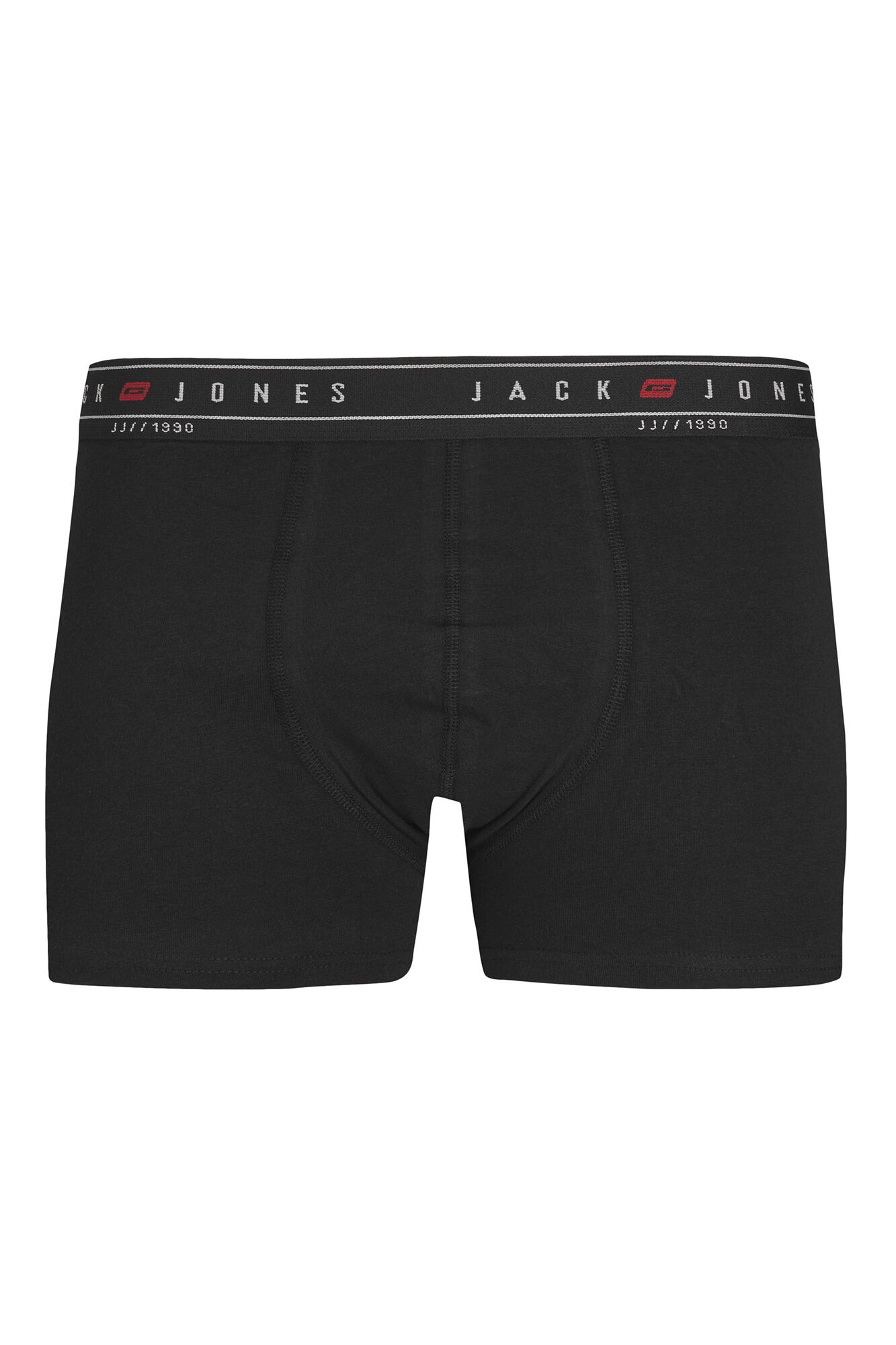 Conjunto de 3 cuecas boxer de algodão combinando.
