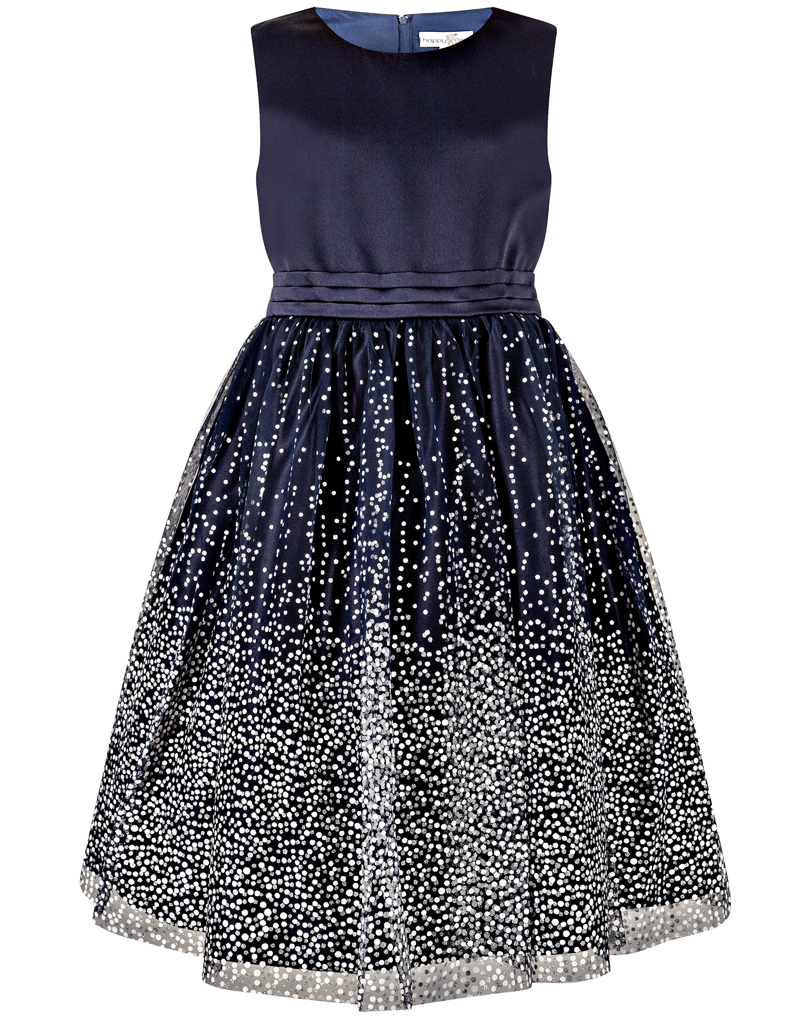 Kleid GLITTER DOTS ärmellos in navy