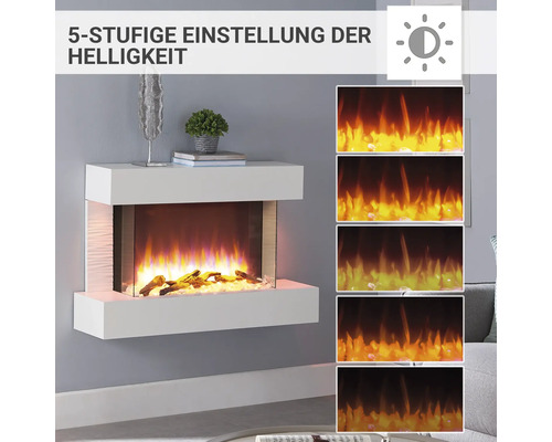 Elektrische haard Balderia Aidan wit 2000 watt incl. afstandsbediening