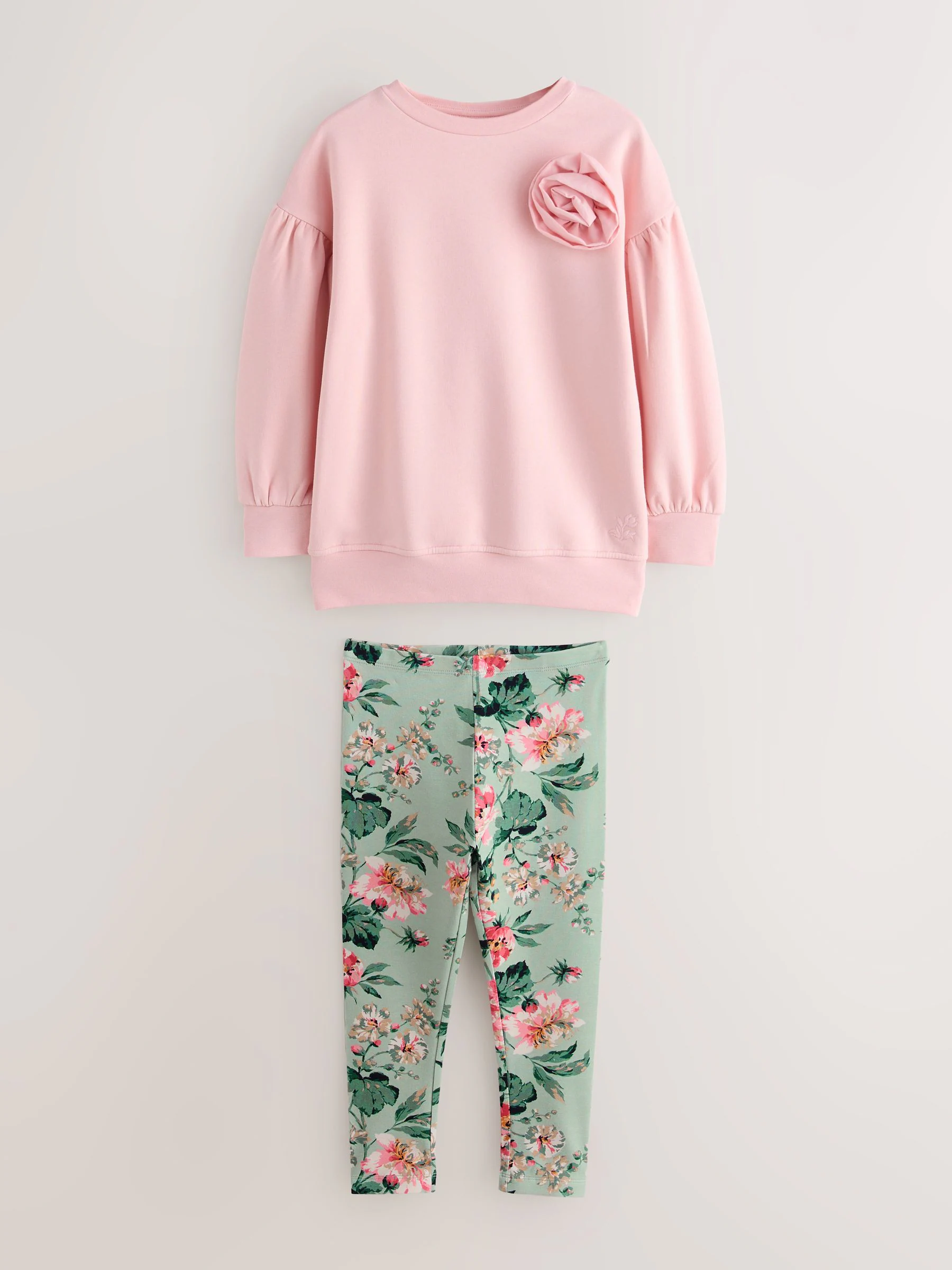 Roze/groen - Laura Ashley Sweatshirt and Leggings Set