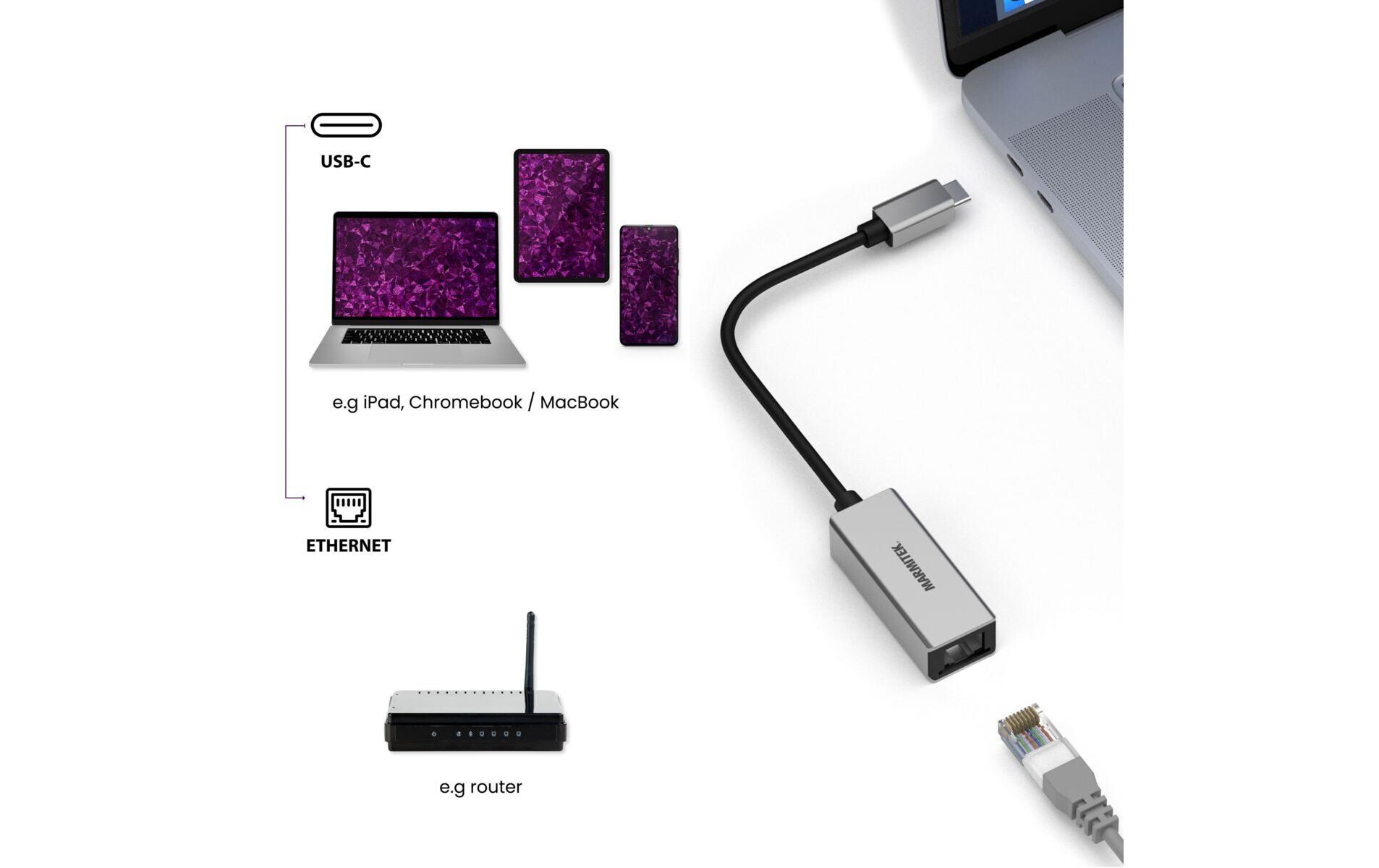 Adapter Connect USB-C > EthernetUSB-C auf Ethernet Adapter