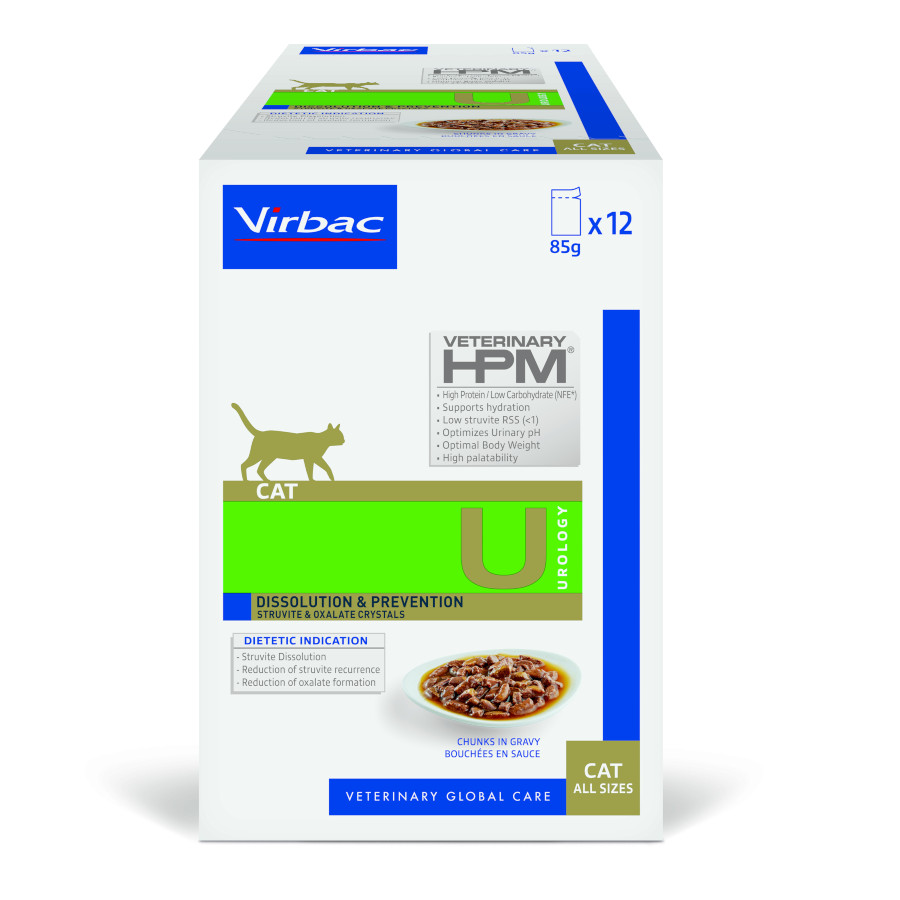Sachê Virbac HPM Urology Dissolution & Prevention em molho para gatos – Pacote