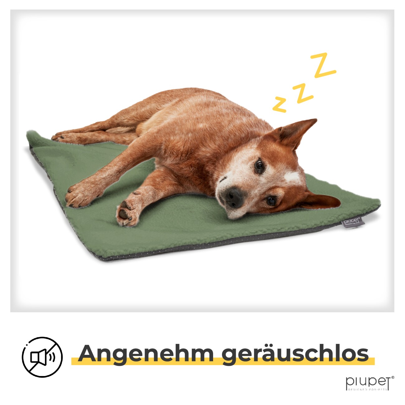 PIUPET Selbstheizende Hundedecke grün