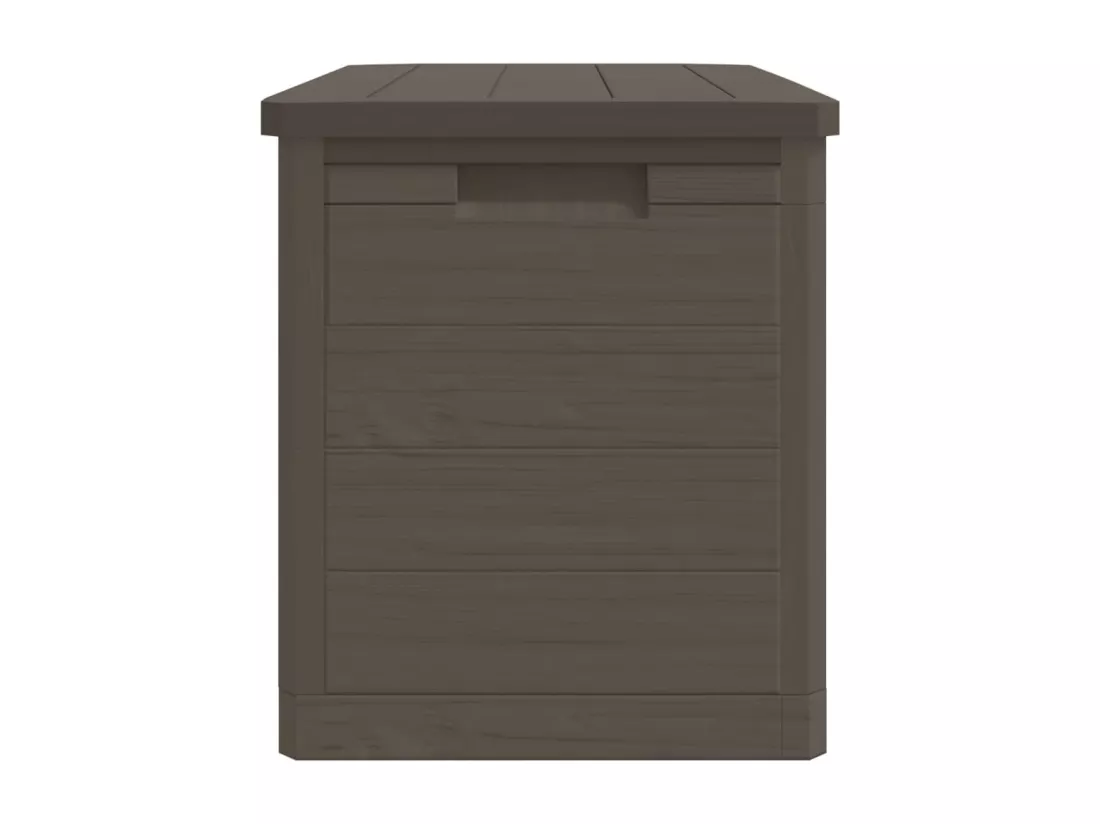 Boîte à coussins d'extérieur brun 77,5x44,5x53 cm polypropylène