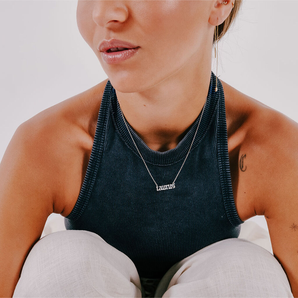 Collier Argent Blanc Astro