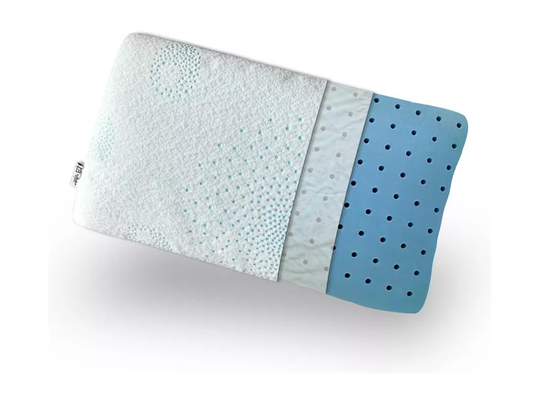 Oreiller gelfresh à mousse à mémoire de forme100 - housse en fibre de coton 40x60 cm