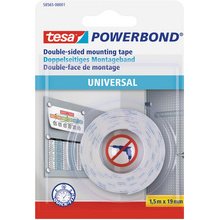 Adhésif de fixation double-face universel - Largeur 19 mm x longueur 1,5 m
