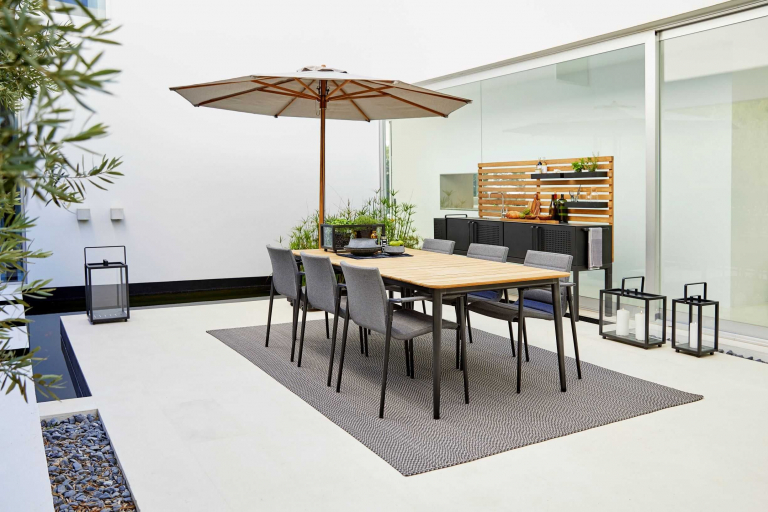 Cane-Line Core tuintafel 160x100 Lava Grey