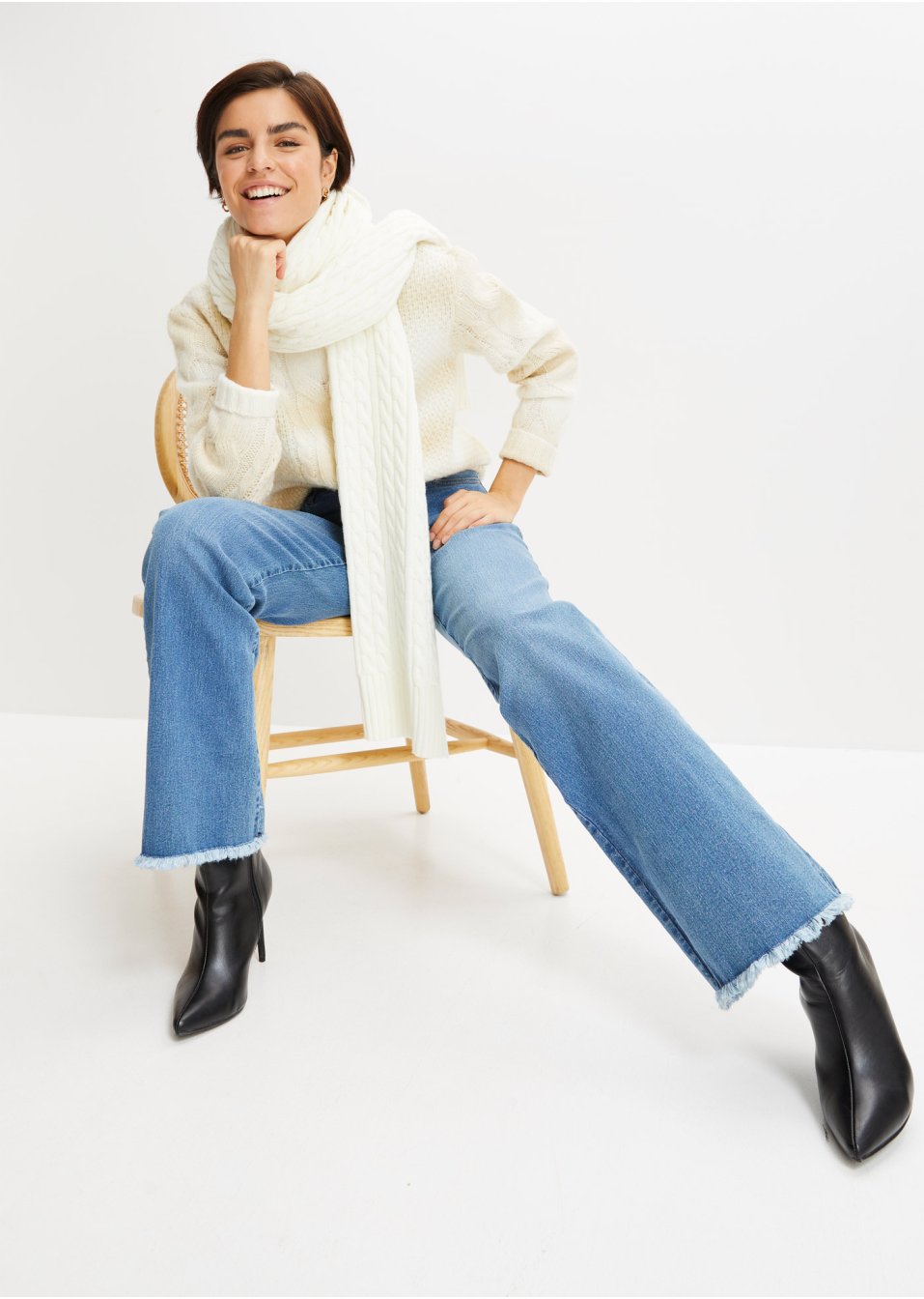 Pull avec effet chiné