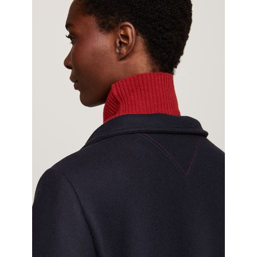 Tommy Hilfiger Wool Blend Slim Funnel Frakke, Desert Sky, 42