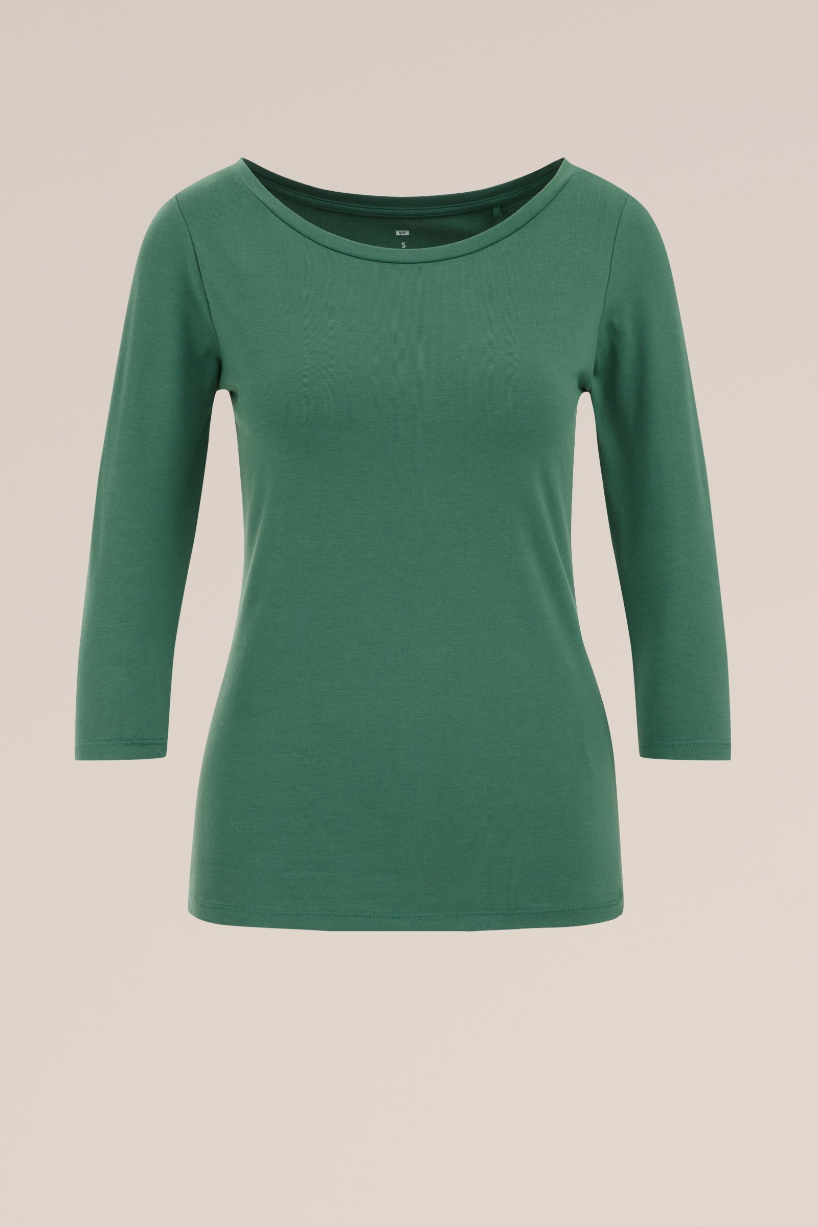 T-shirt met driekwart mouwen WE Fashion Lichtgroen
