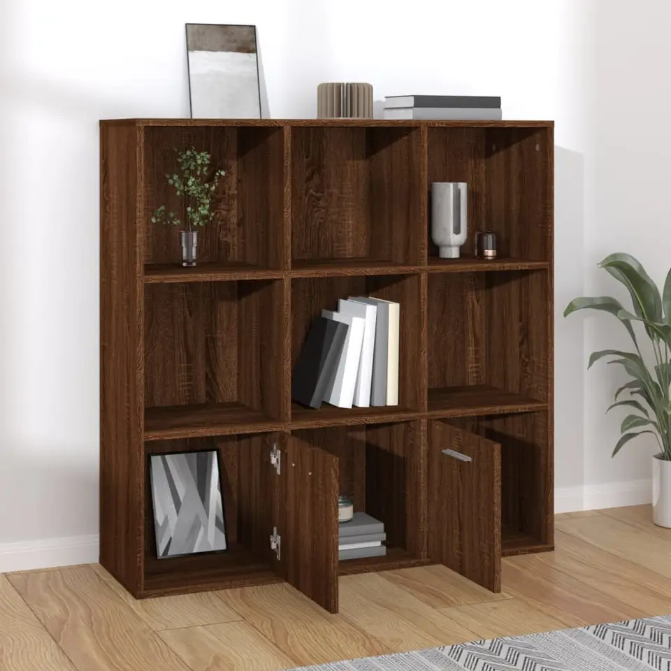 vidaXL - Boekenkast - Bruin - Bewerkt hout